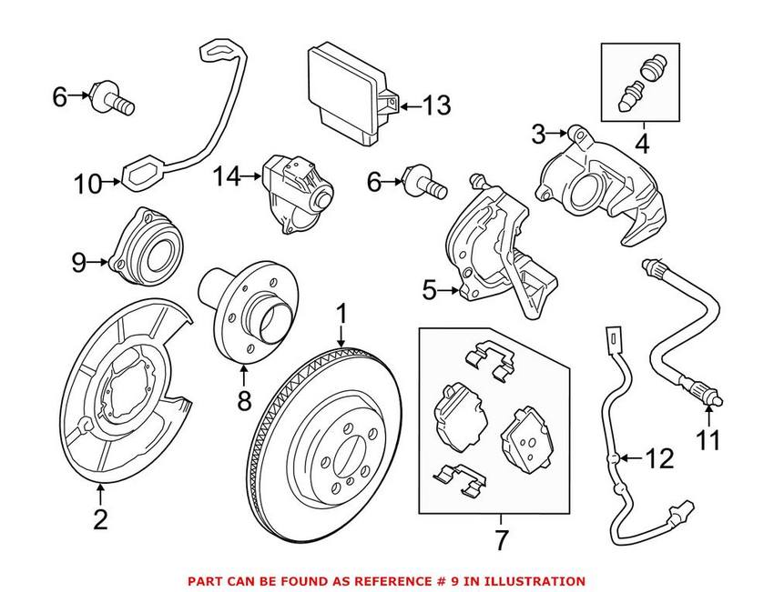 BMW Wheel Bearing - Rear 33406850159